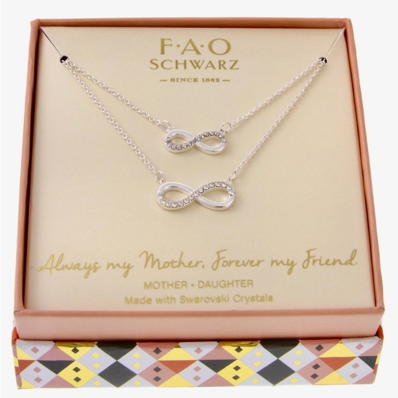 FAO Schwarz Mother Daughter Infinity Necklace Set - Picture 3 of 5